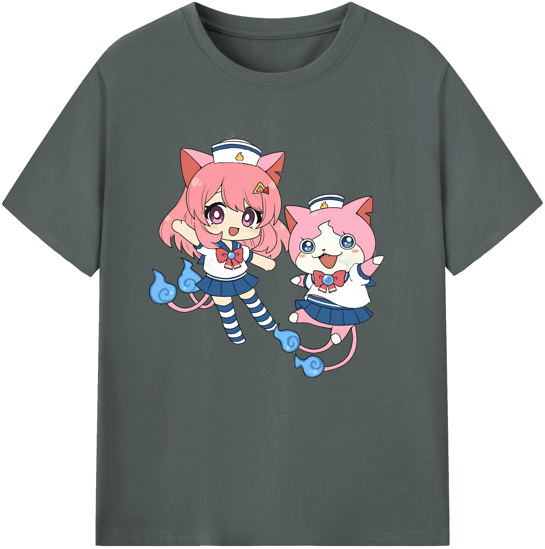 （画像用） 妖怪ウォッチ Yo-kai Watch 綿100％ メンズ半袖Tシャツ｜肌触りやわらか＆通気性
